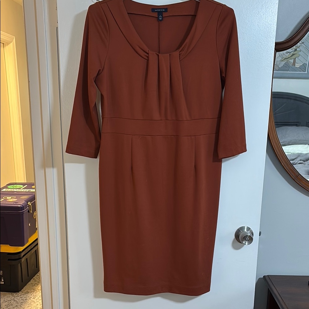 Lands’ End Rust Orange/Brown Dress